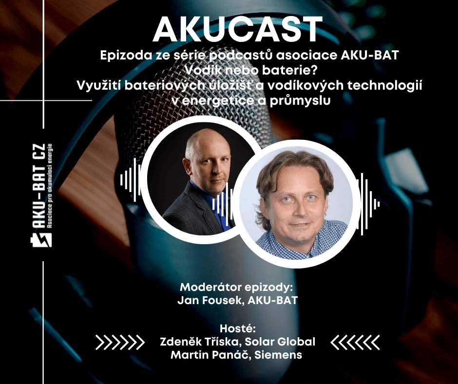 AKUCAST: Vodík nebo baterie? Využití bateriových úložišť a vodíkových technologií v energetice a průmyslu