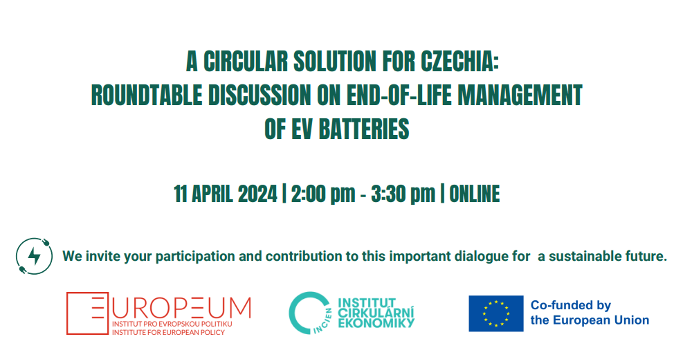 EUROPEUM: ROUNDTABLE DISCUSSION ON END-OF-LIFE MANAGEMENT OF EV BATTERIES IN CZECHIA